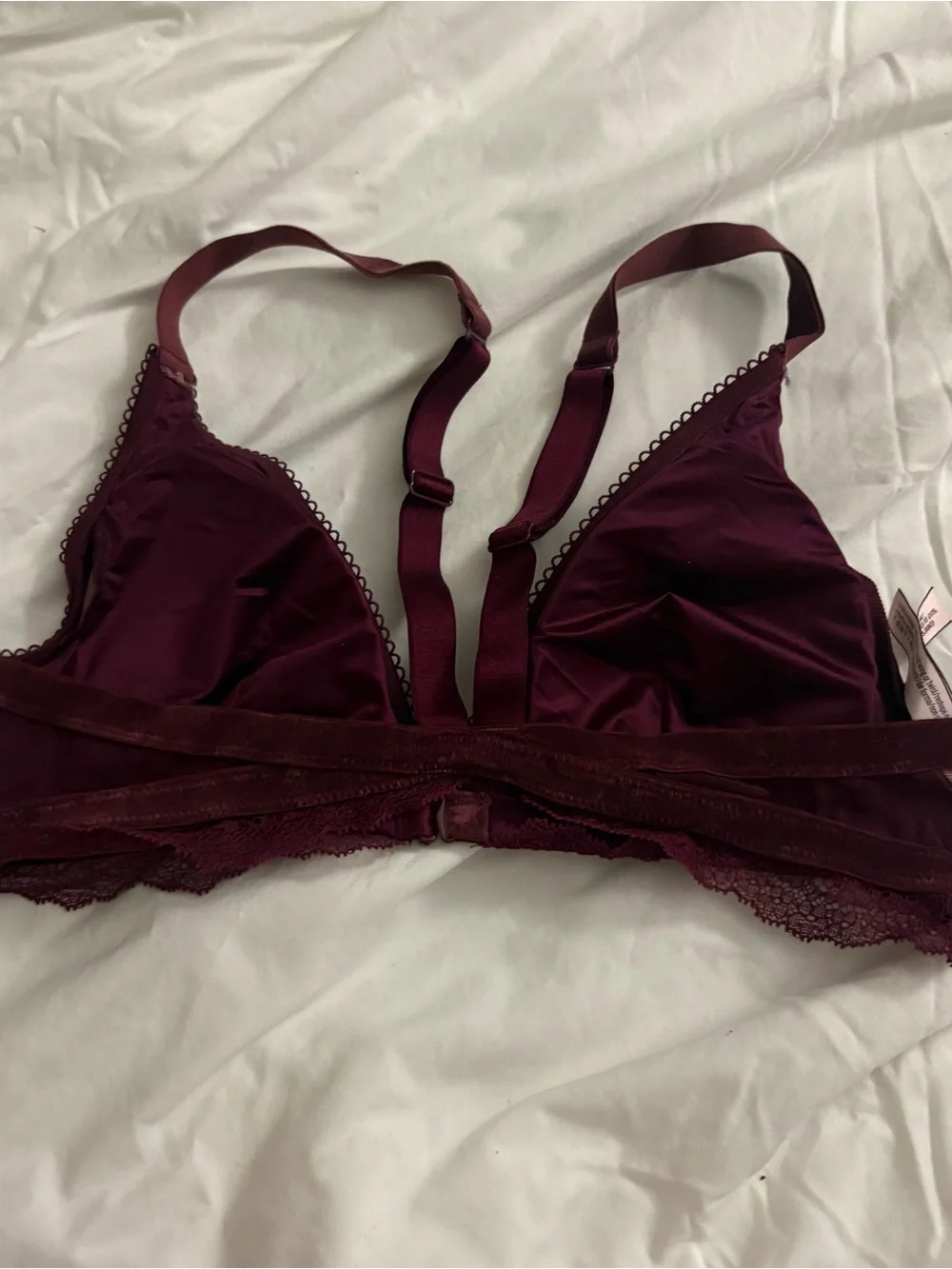 Victoria secret  Burgundy Lace-Trim Bralette medium